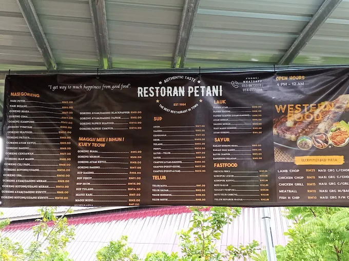 Restoran Petani - 12 Tempat Makan Malam Kuala Lipis Murah dan Berbaloi Restoran Petani
