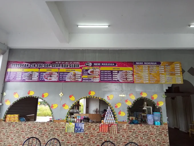 Restoran Cik Sue Sup Gear Box - 12 Lokasi Makan Malam Gua Musang Terkenal Dengan Sajian Malam Berempah dan Memikat Selera Restoran Cik Sue Sup Gear Box Gedix