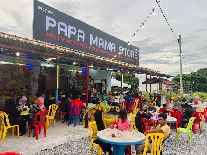 Restoran Papa Mama Store - 14 Lokasi Makan Malam Jeli Terkenal Dengan Menu Tempatan Berempah dan Memikat Selera Restoran Papa Mama Store