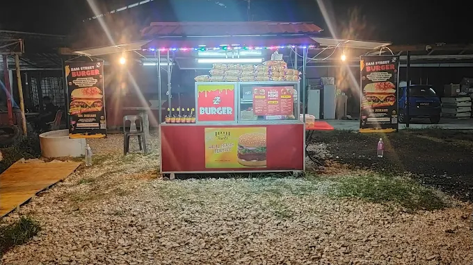 Zam Street Burger Machang - 15 Kedai Makan Malam Machang Terkenal Dengan Sajian Malam Beraroma dan Penuh Cita Rasa Zam Street Burger Machang